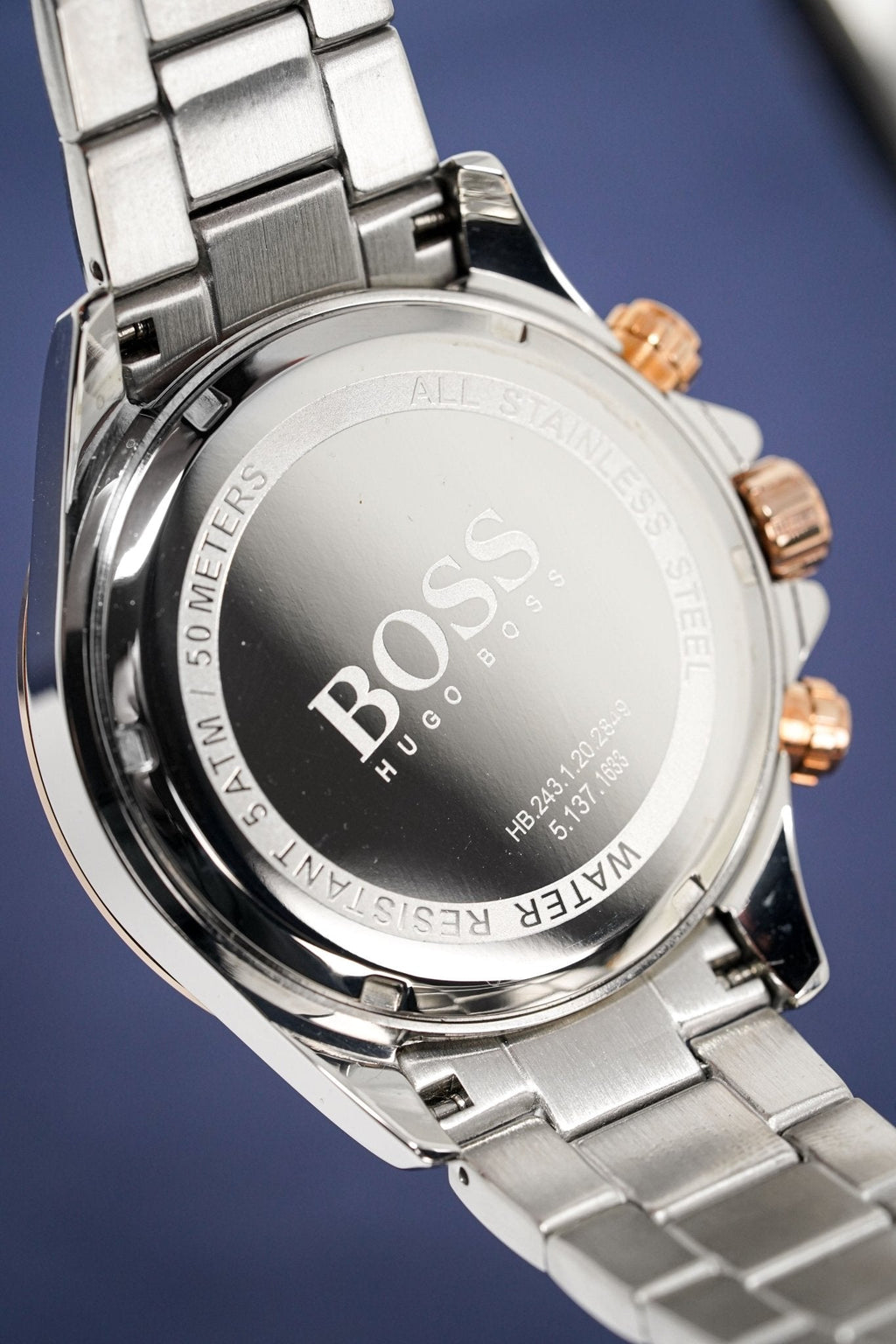 Hugo Boss Men S Watch Chronograph Ikon Two Tone Hb1513339 -korean beauty
