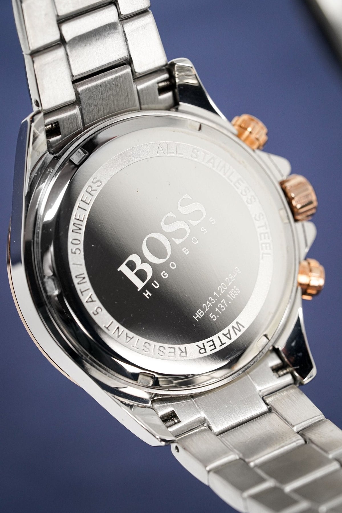 Hugo Boss Men S Watch Chronograph Ikon Two Tone Hb1513339 -korean beauty