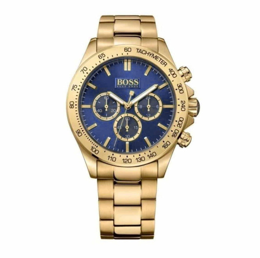 Hugo Boss Men S Watch Chronograph Ikon Yellow Gold Hb1513340 -korean beauty