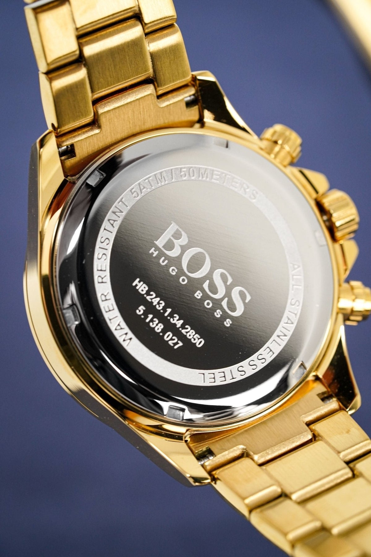 Hugo Boss Men S Watch Chronograph Ikon Yellow Gold Hb1513340 -korean beauty