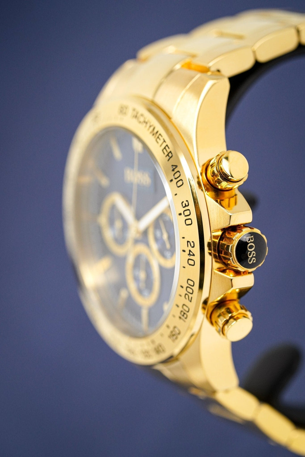 Hugo Boss Men S Watch Chronograph Ikon Yellow Gold Hb1513340 -korean beauty