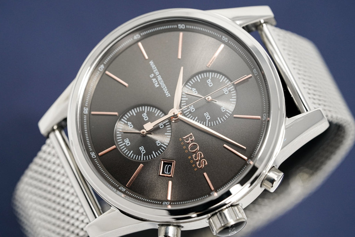Hugo Boss Men S Watch Chronograph Jet Grey Hb1513440 -korean beauty