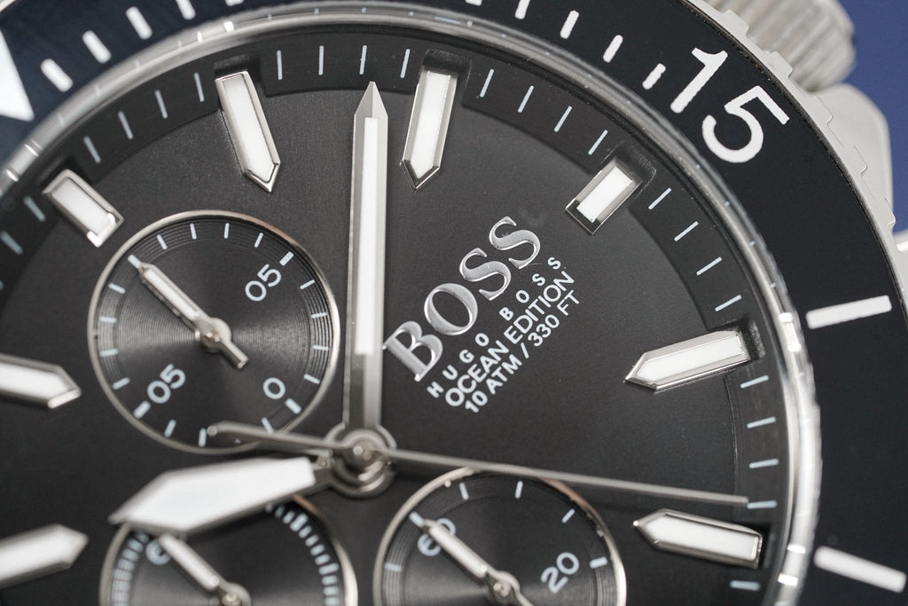 Hugo Boss Men S Watch Chronograph Ocean Edition Black Hb1513701 -korean beauty