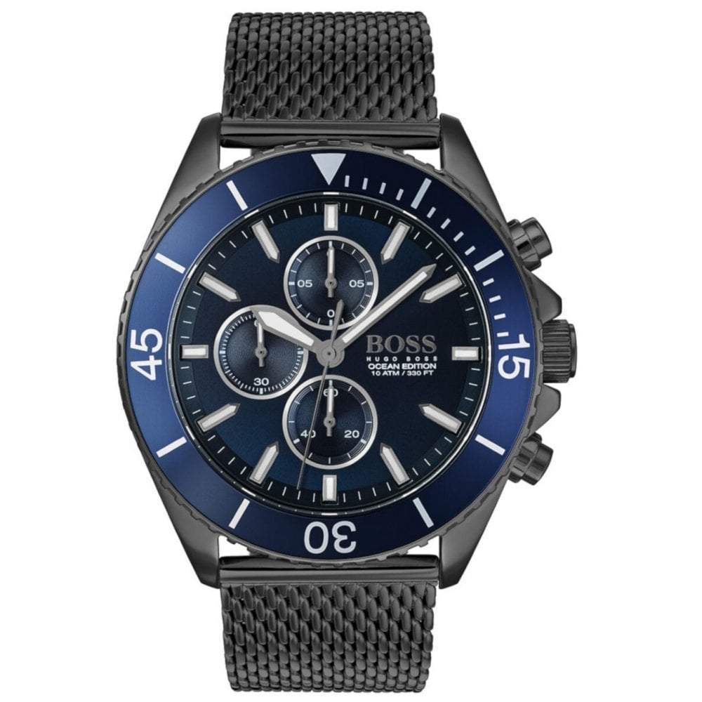Hugo Boss Men S Watch Chronograph Ocean Edition Blue Hb1513702 -korean beauty