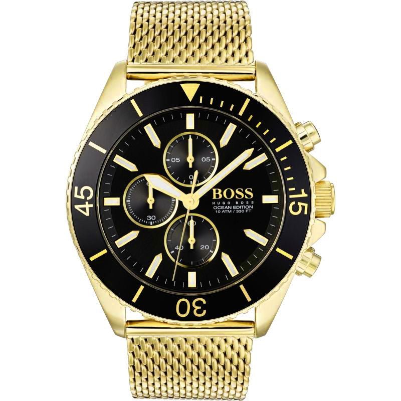 Hugo Boss Men S Watch Chronograph Ocean Edition Gold Hb1513703 -korean beauty
