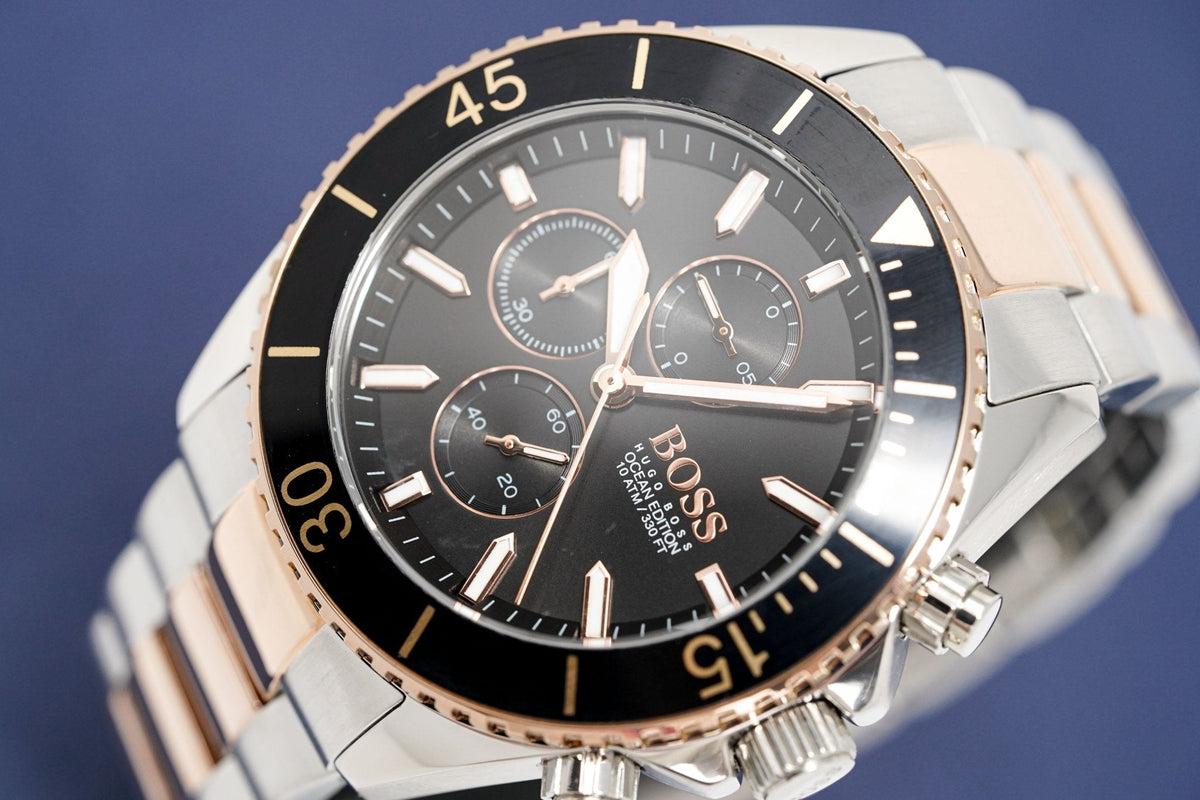 Hugo Boss Men S Watch Chronograph Ocean Edition Two Tone Hb1513705 -korean beauty