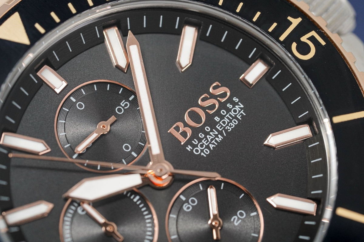 Hugo Boss Men S Watch Chronograph Ocean Edition Two Tone Hb1513705 -korean beauty