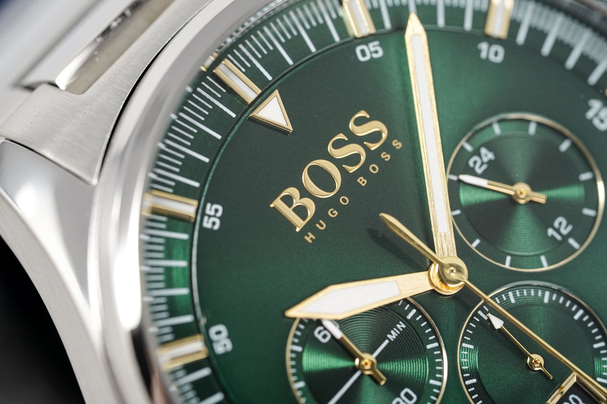 Hugo Boss Men S Watch Chronograph Pioneer Green Hb1513868 -korean beauty