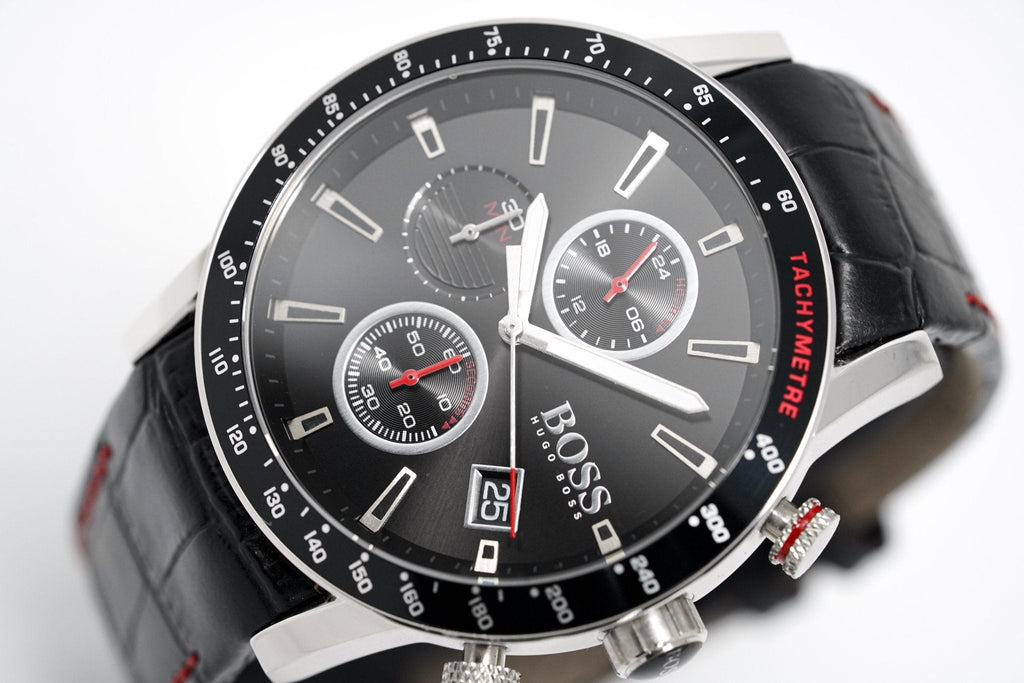 Hugo Boss Men S Watch Chronograph Rafale Black Hb1513390 -korean beauty