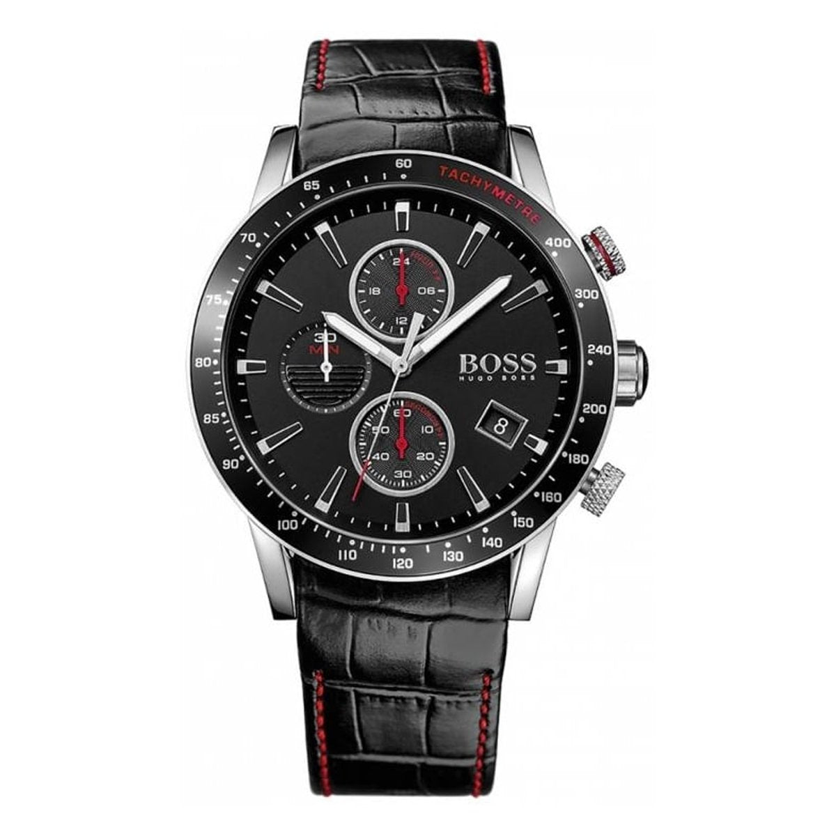 Hugo Boss Men S Watch Chronograph Rafale Black Hb1513390 -korean beauty