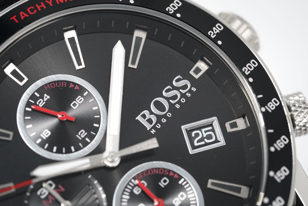 Hugo Boss Men S Watch Chronograph Rafale Black Hb1513390 -korean beauty