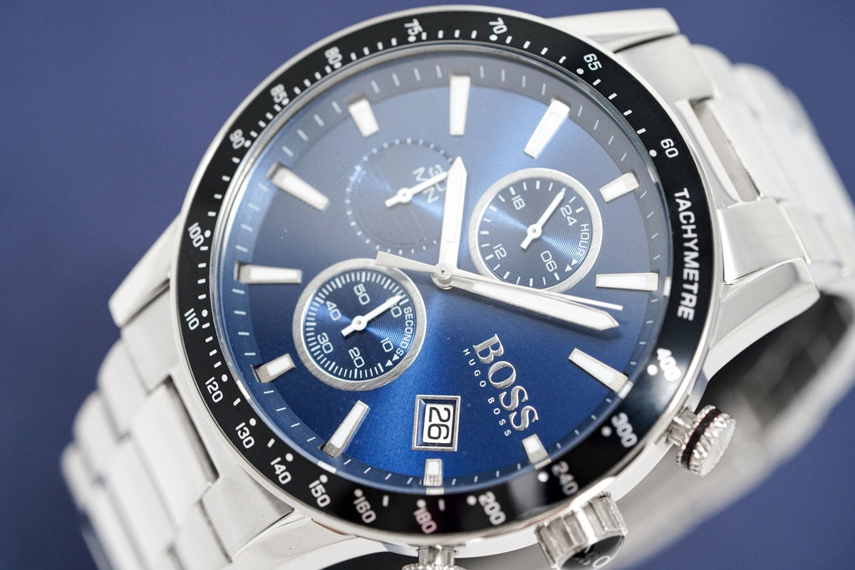 Hugo Boss Men S Watch Chronograph Rafale Blue Hb1513510 -korean beauty