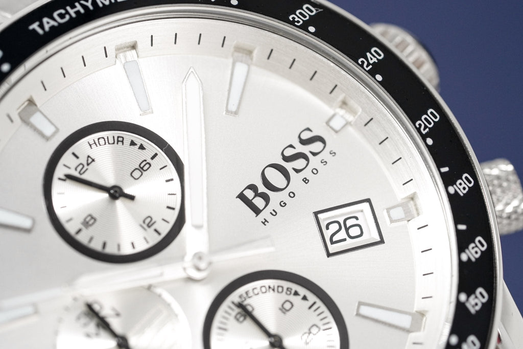 Hugo Boss Men S Watch Chronograph Rafale Silver Hb1513511 -korean beauty