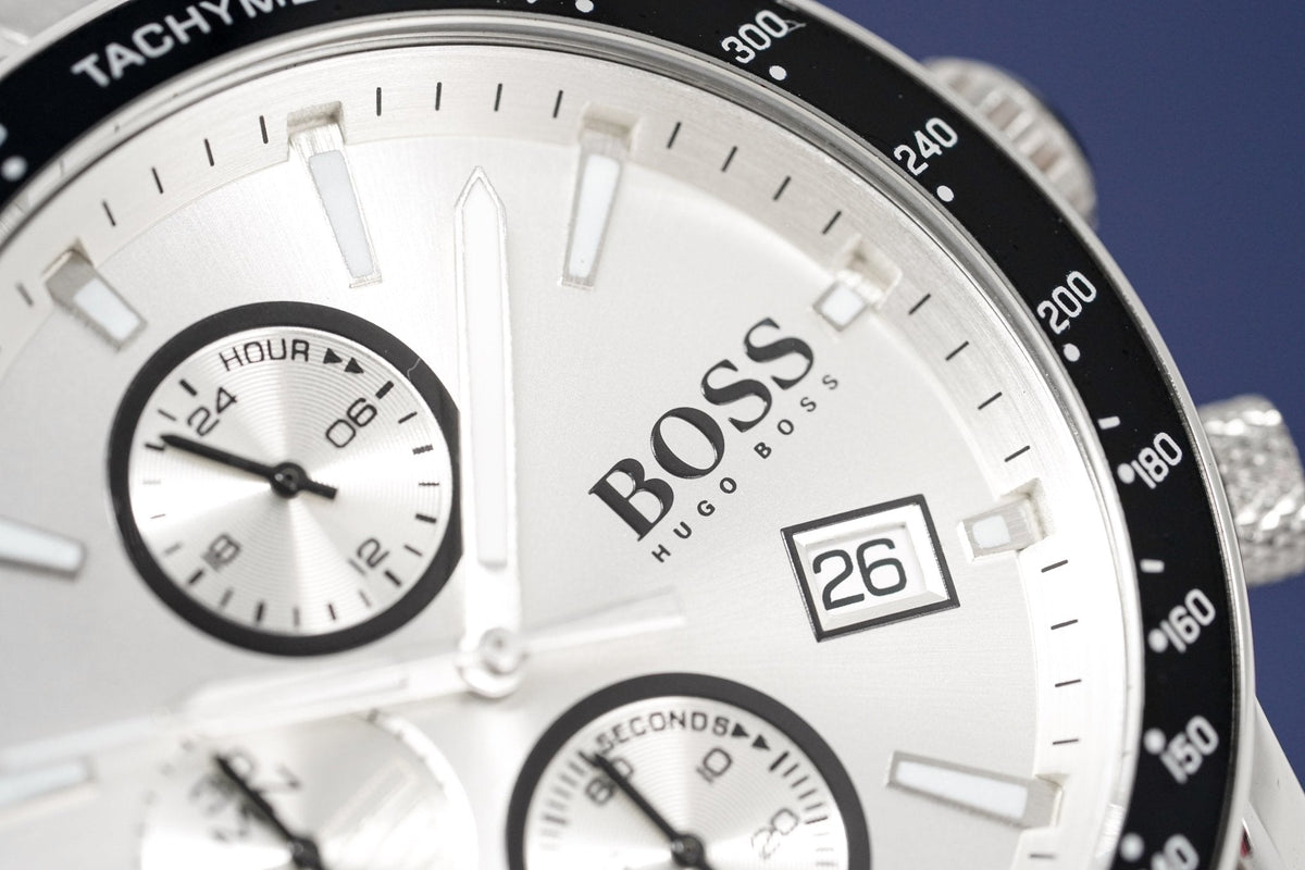Hugo Boss Men S Watch Chronograph Rafale Silver Hb1513511 -korean beauty