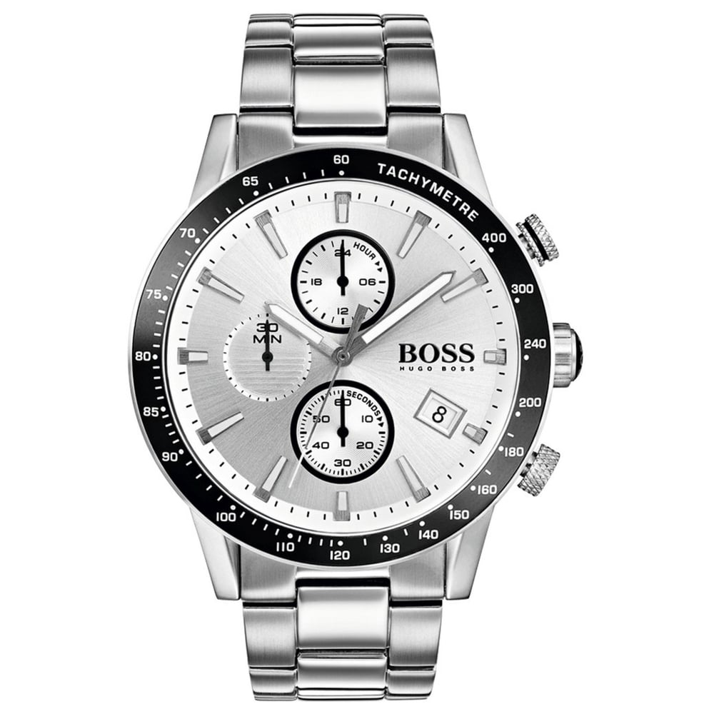 Hugo Boss Men S Watch Chronograph Rafale Silver Hb1513511 -korean beauty