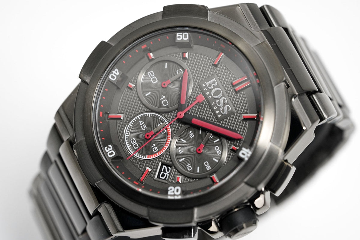 Hugo Boss Men S Watch Chronograph Supernova Gun Metal Hb1513361 -korean beauty