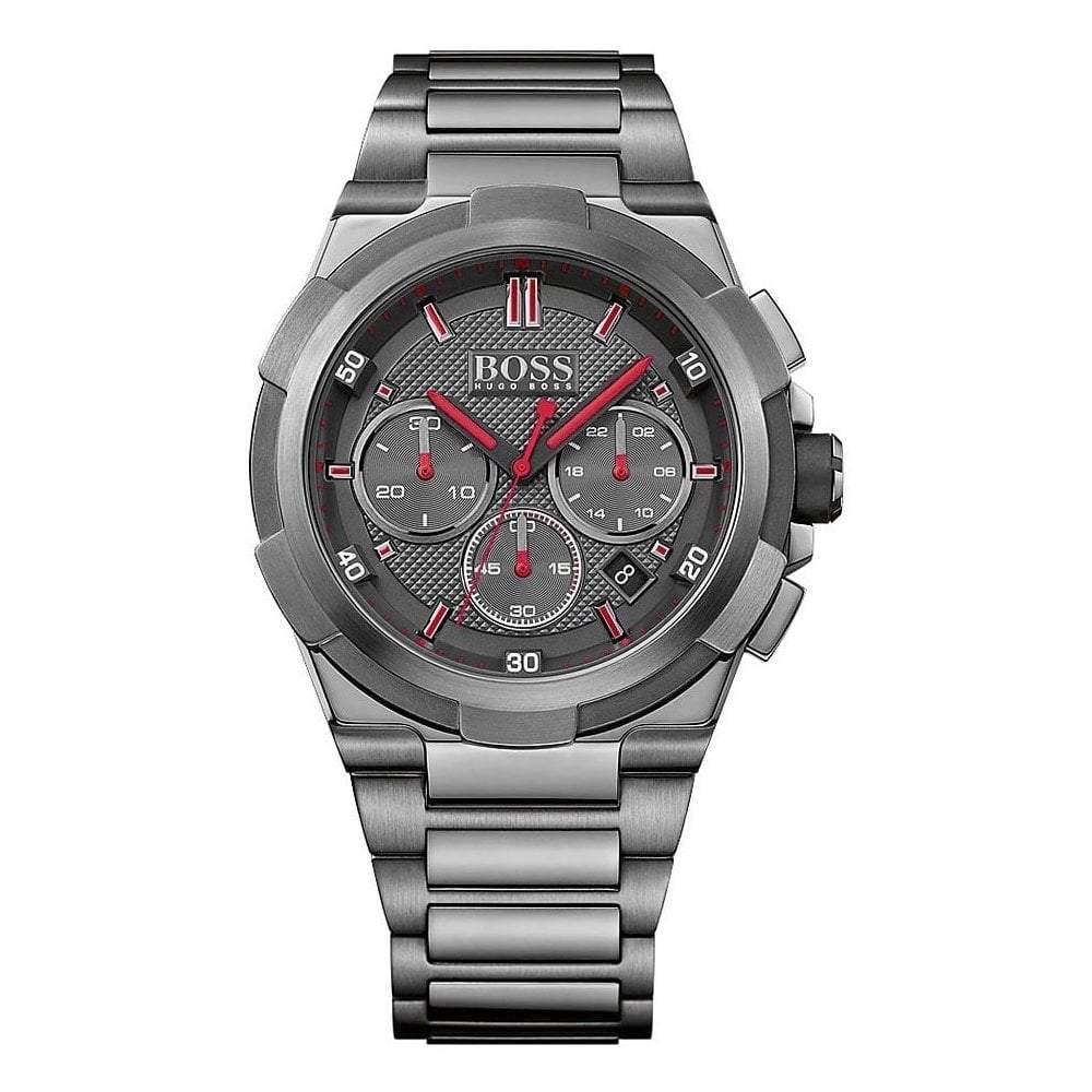 Hugo Boss Men S Watch Chronograph Supernova Gun Metal Hb1513361 -korean beauty