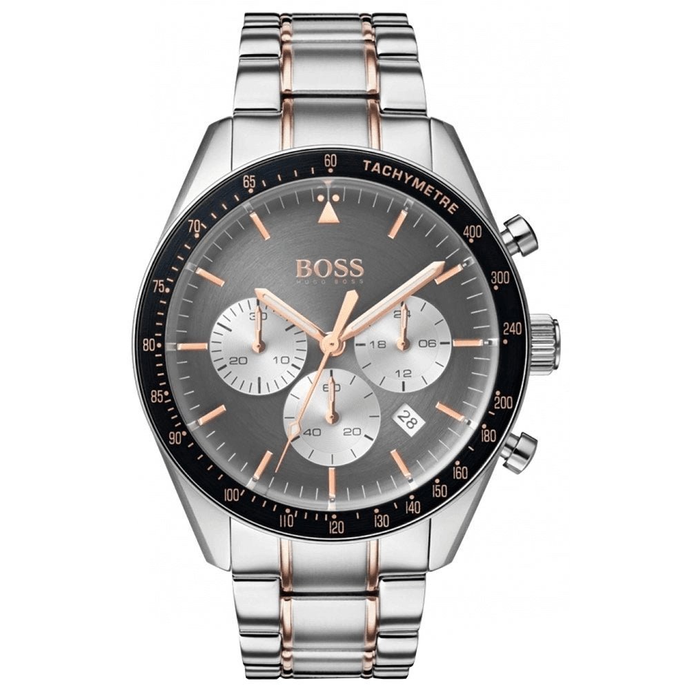 Hugo Boss Men S Watch Chronograph Trophy Grey Hb1513634 -korean beauty