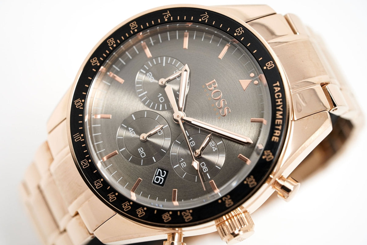 Hugo Boss Men S Watch Chronograph Trophy Rose Gold Hb1513632 -korean beauty