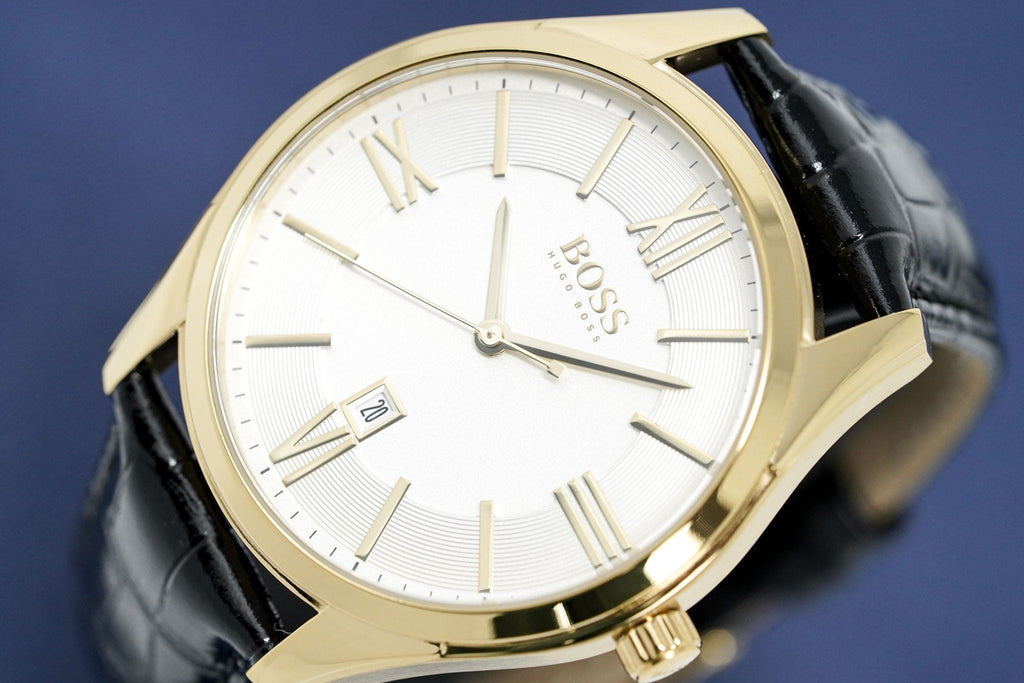 Hugo Boss Watch Classic Gold Plate White Hb1513020 -korean beauty