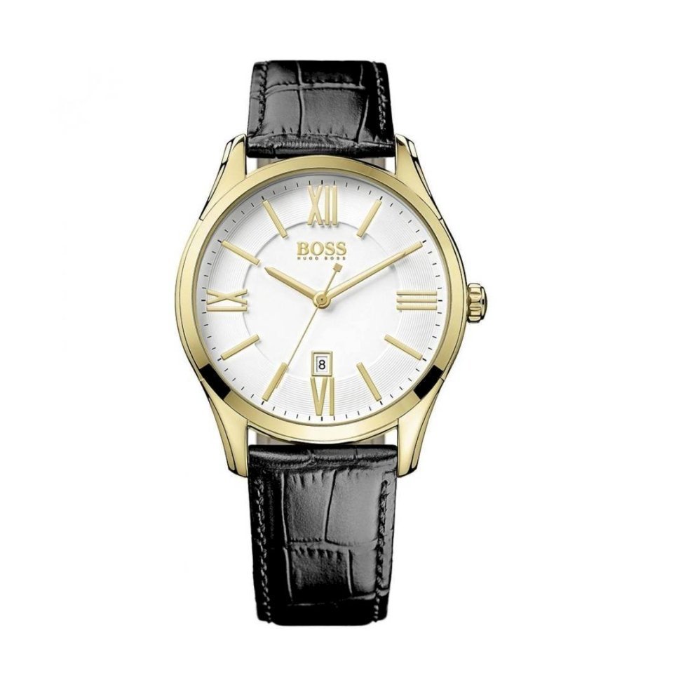 Hugo Boss Watch Classic Gold Plate White Hb1513020 -korean beauty