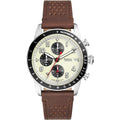 Fossil Sport Tourer Chronograph Brown Leather Strap Cream Dial Men S Watch Fs6042 -korean beauty