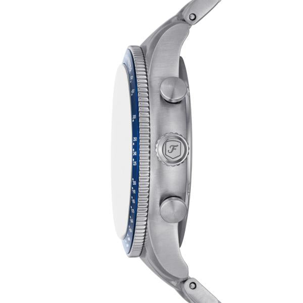 Fossil Sport Tourer Chronograph Stainless Steel Bracelet Blue Dial Men S Watch Fs6047 -korean beauty
