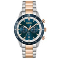 Hugo Boss Mens 1513937 Santiago Chronograph Two Tone Watch -korean beauty