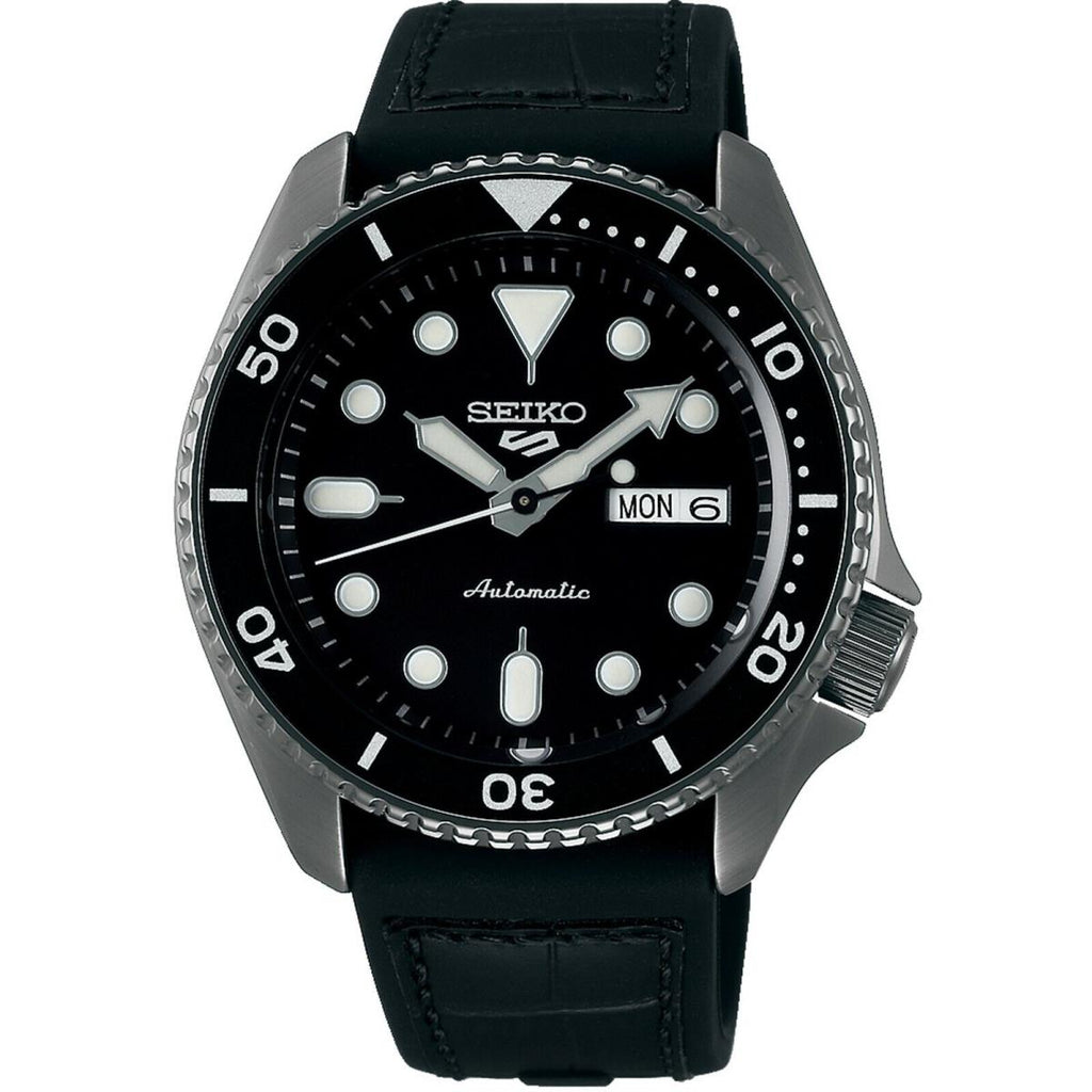 Seiko 5 Sports Auto Mens Black Watch Srpd65k3 -korean beauty