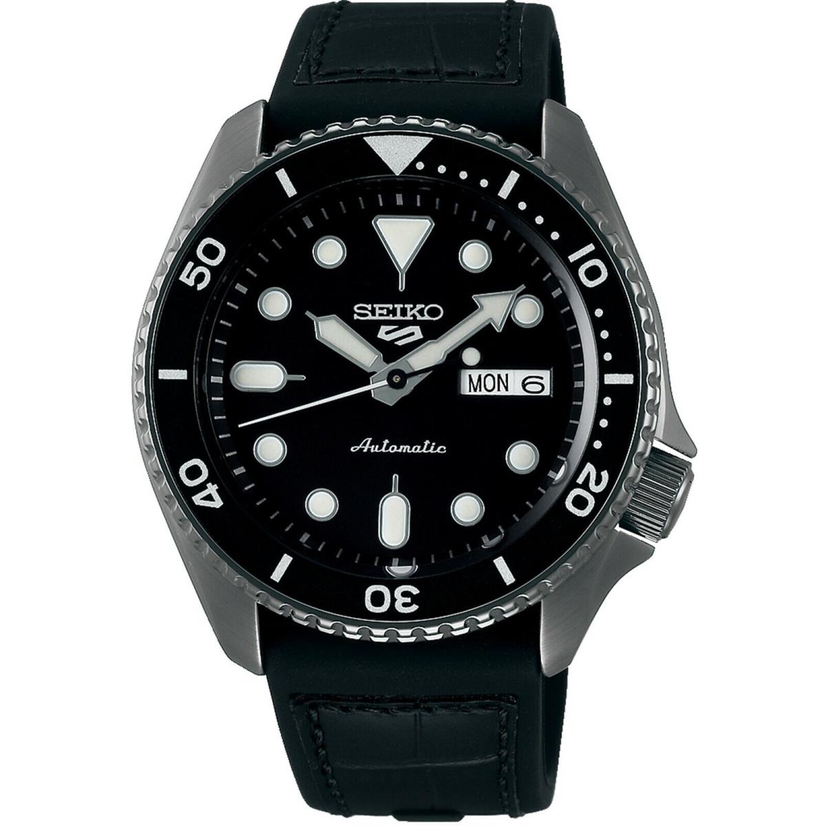 Seiko 5 Sports Auto Mens Black Watch Srpd65k3 -korean beauty
