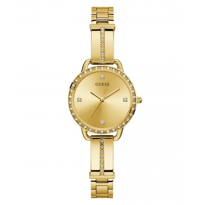 Guess Watches Ladies Bellini Gold Tone Watch Gw0022l2 -korean beauty