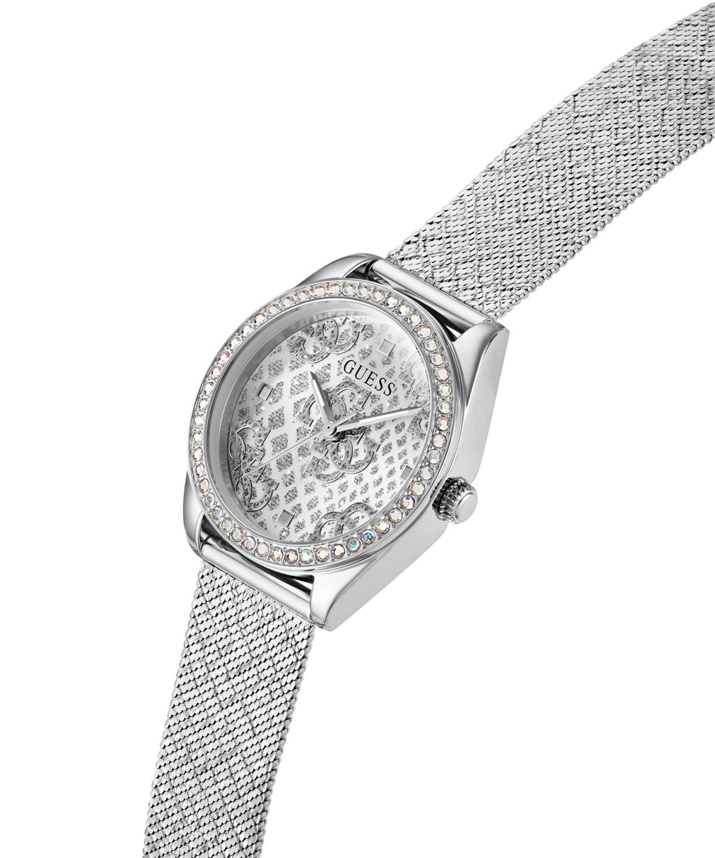 Ladies Boa Silver Tone Mesh Watch Gw0748l1 -korean beauty