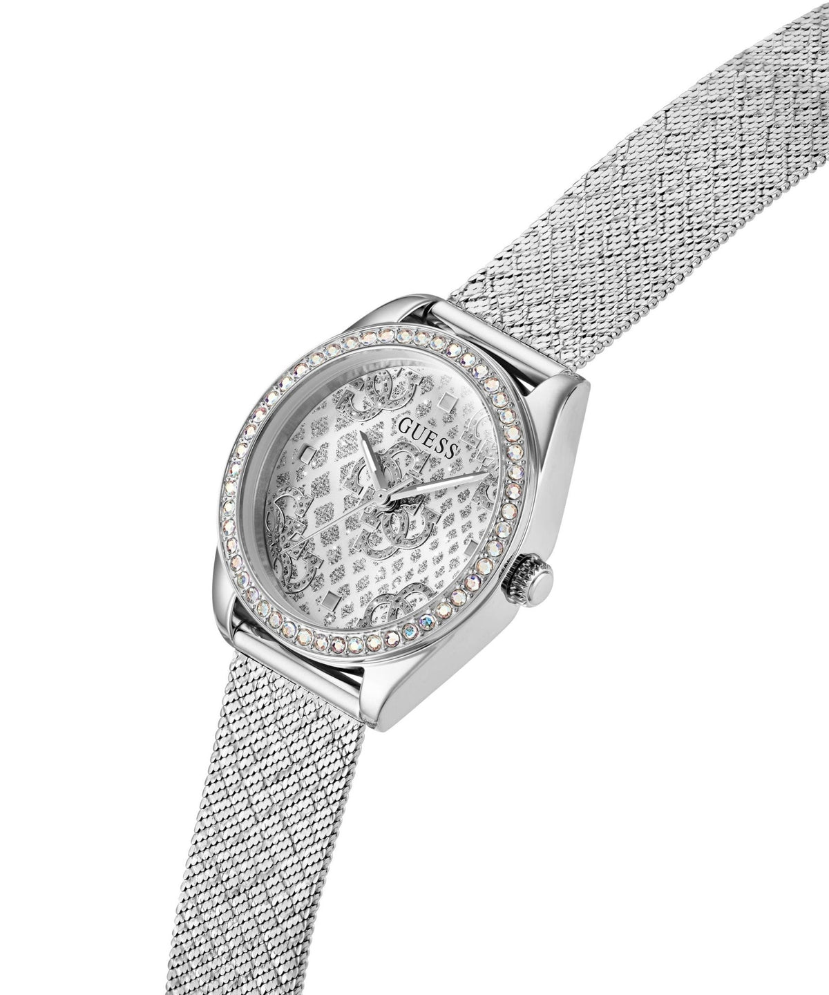 Ladies Boa Silver Tone Mesh Watch Gw0748l1 -korean beauty