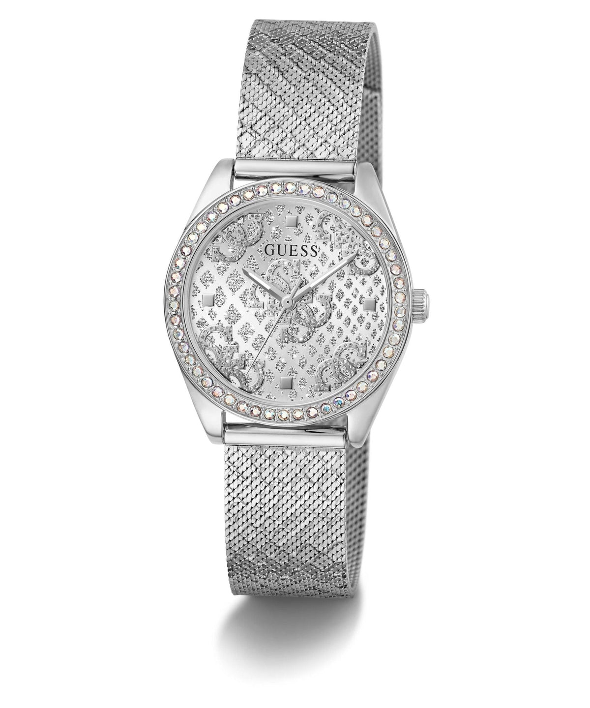 Ladies Boa Silver Tone Mesh Watch Gw0748l1 -korean beauty