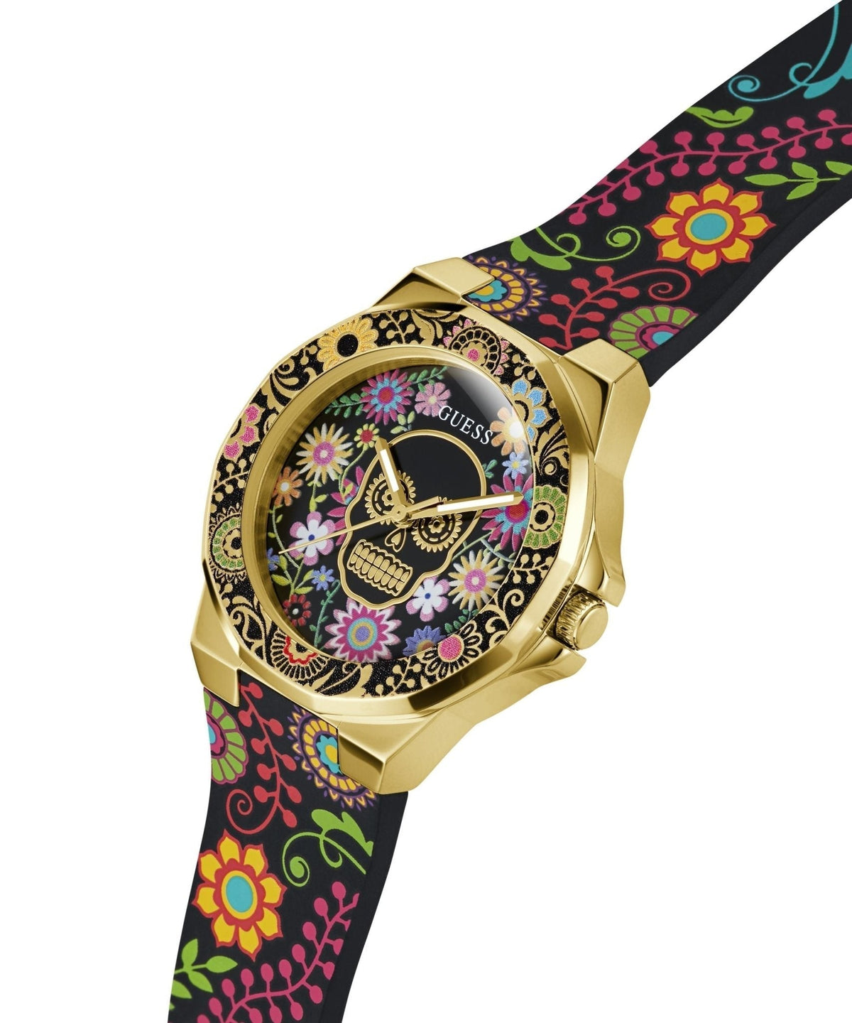 Ladies Calaverta Gold Tone Silicone Watch Gw0754l1 -korean beauty