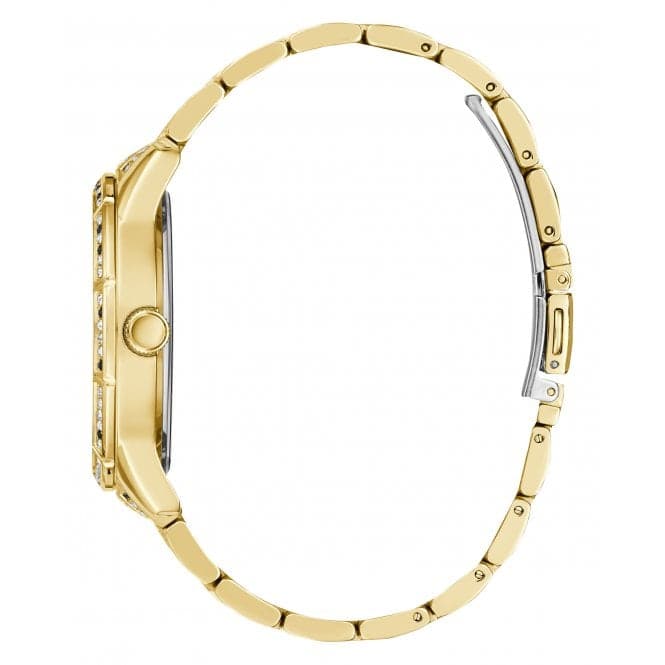 Guess Watches Ladies Cascade Stainless Steel Gold Tone Watch Gw0365l2 -korean beauty