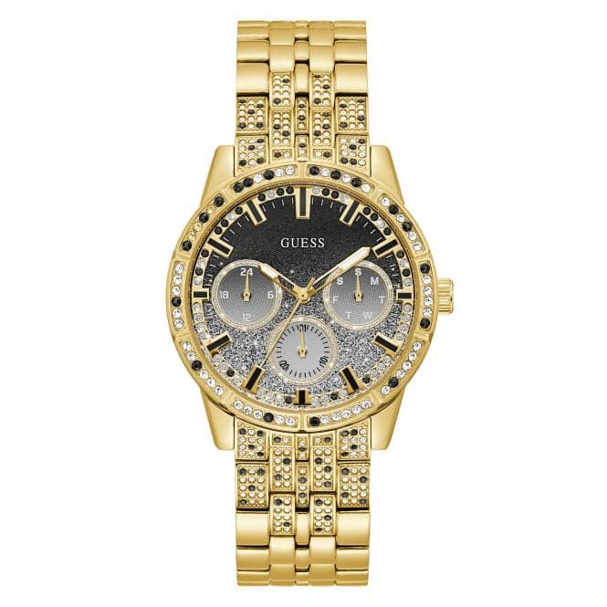Guess Watches Ladies Cascade Stainless Steel Gold Tone Watch Gw0365l2 -korean beauty