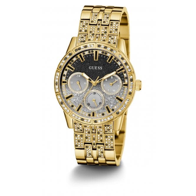 Guess Watches Ladies Cascade Stainless Steel Gold Tone Watch Gw0365l2 -korean beauty