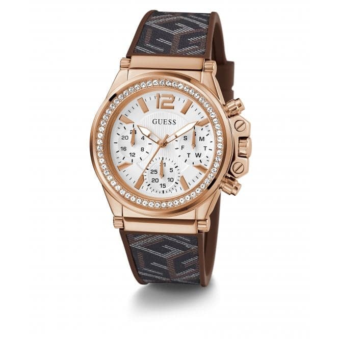 Guess Watches Ladies Charisma Rose Gold Tone Watch Gw0621l5 -korean beauty