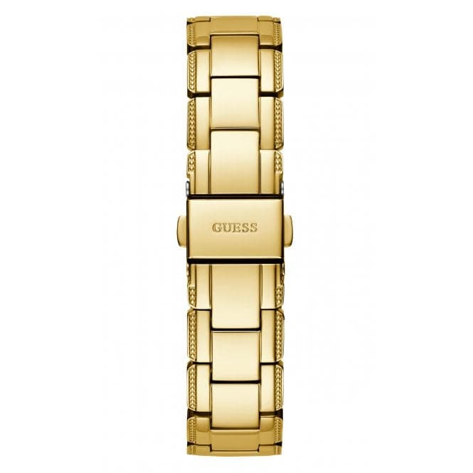 Guess Watches Ladies Crystal Clear Stainless Steel Gold Tone Watch Gw0470l2 -korean beauty