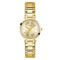 Guess Watches Ladies Crystal Clear Stainless Steel Gold Tone Watch Gw0470l2 -korean beauty