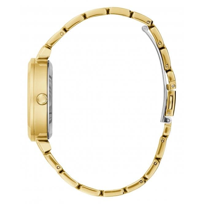 Guess Watches Ladies Crystal Clear Stainless Steel Gold Tone Watch Gw0470l2 -korean beauty