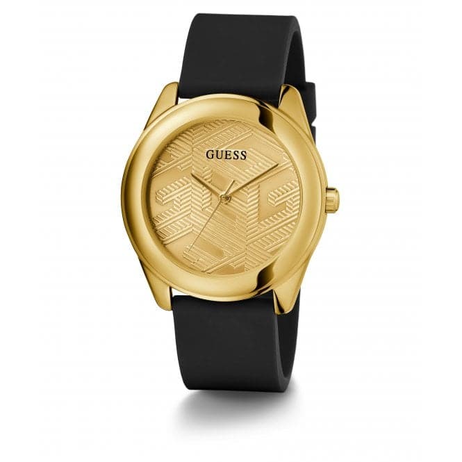 Guess Watches Ladies Cubed Gold Tone Watch Gw0665l1 -korean beauty