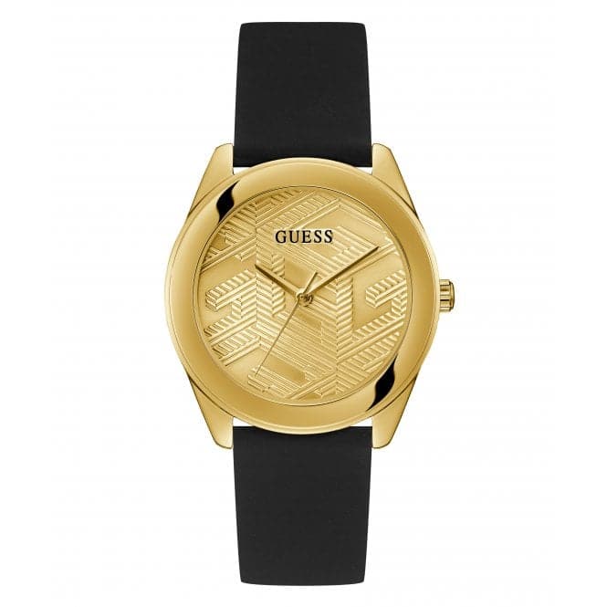 Guess Watches Ladies Cubed Gold Tone Watch Gw0665l1 -korean beauty