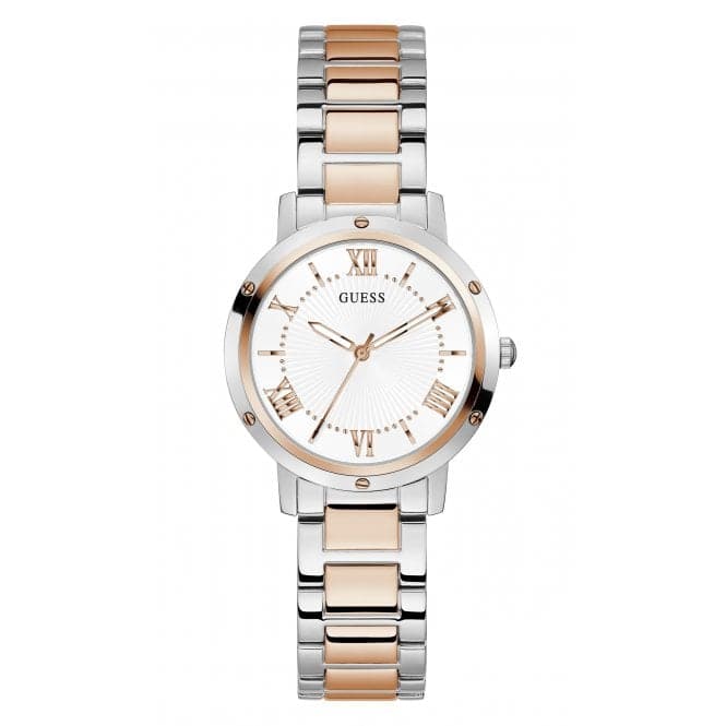 Guess Watches Ladies Dawn Stainless Steel 2 Tone Watch Gw0404l3 -korean beauty
