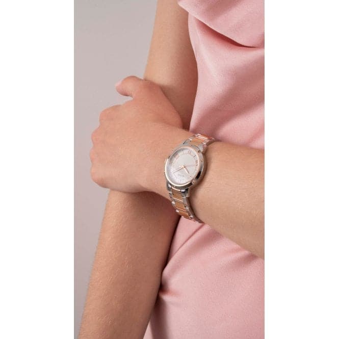 Guess Watches Ladies Dawn Stainless Steel 2 Tone Watch Gw0404l3 -korean beauty