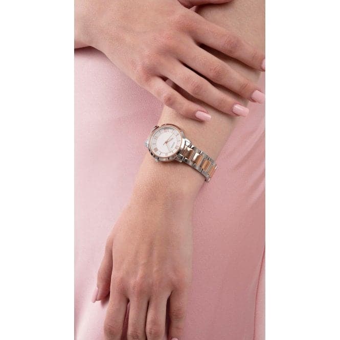 Guess Watches Ladies Dawn Stainless Steel 2 Tone Watch Gw0404l3 -korean beauty