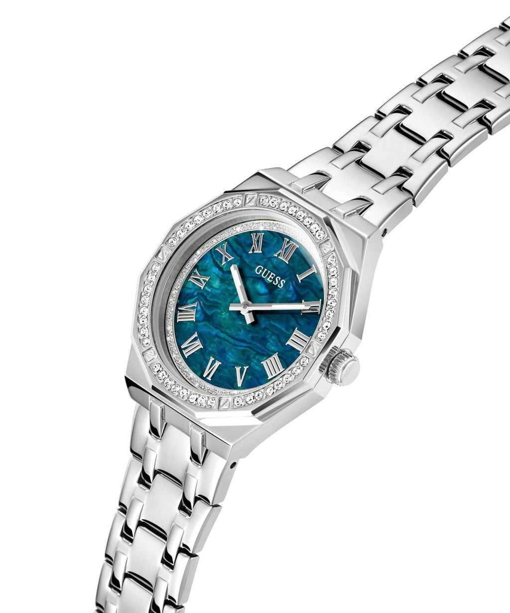 Ladies Desire Silver Tone Stainless Steel Watch Gw0770l1 -korean beauty