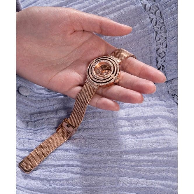 Guess Watches Ladies Dream Stainless Steel Rose Gold Watch Gw0550l3 -korean beauty