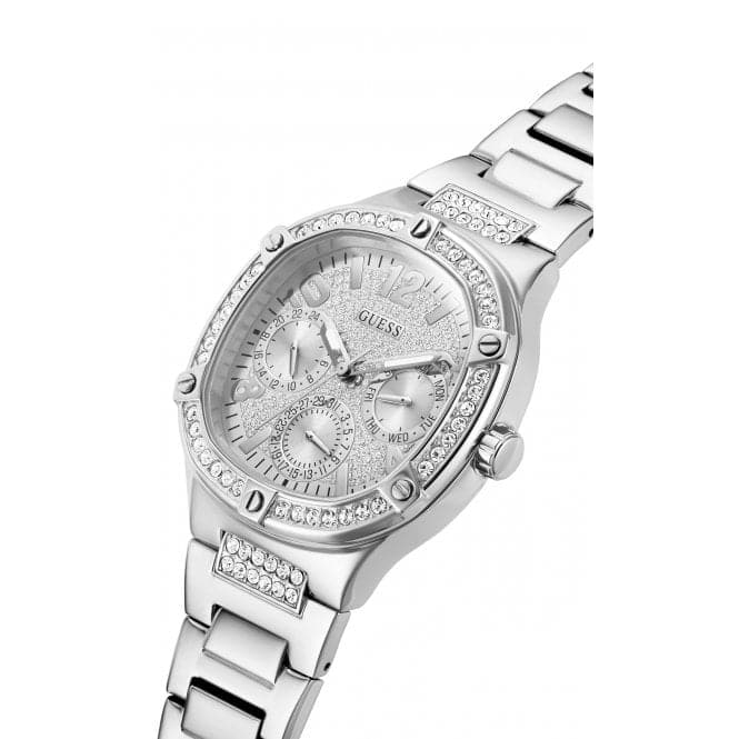 Guess Watches Ladies Duchess Stainless Steel Silver Watch Gw0558l1 -korean beauty